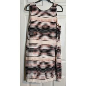 Vince Camuto Women's Sleeveless Dress, Striped, 14
